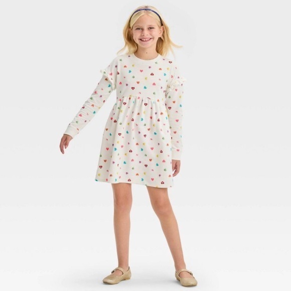 Cat & Jack Conversation Hearts Valentines Dress - Picture 1 of 4